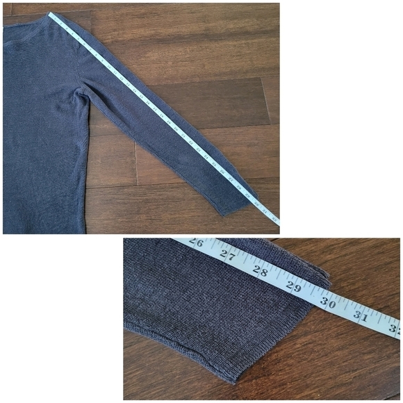 Club Monaco Lightweight 100% Linen Boat Neck Pullover Sweater Size M Purple Gray - Picture 10 of 10